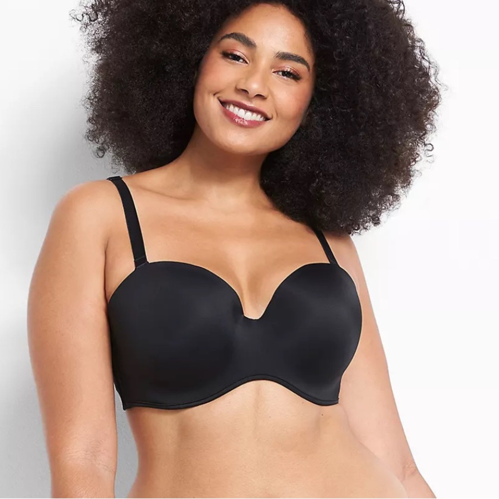 Cacique Black Convertible Strapless Bra